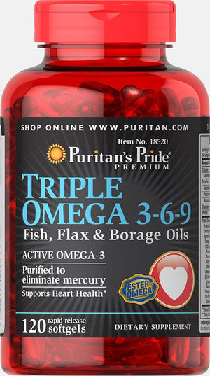 Triple Omega 3-6-9 Fish, Flax & Borage Oils