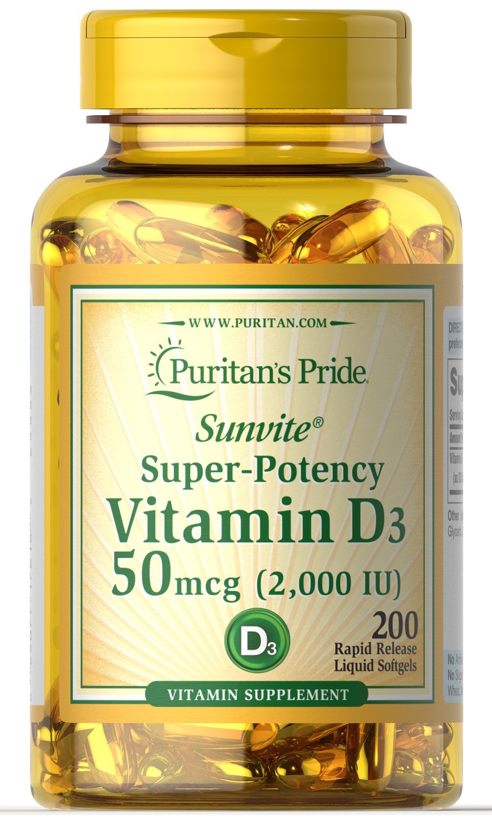 Vitamin D3 50 mcg (2000 IU)