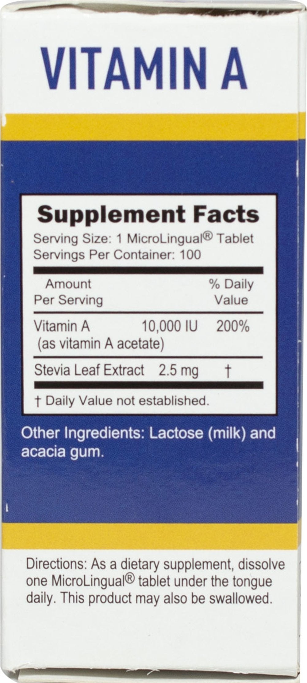 Vitamin A 10,000 IU Instant Dissolve Tablets