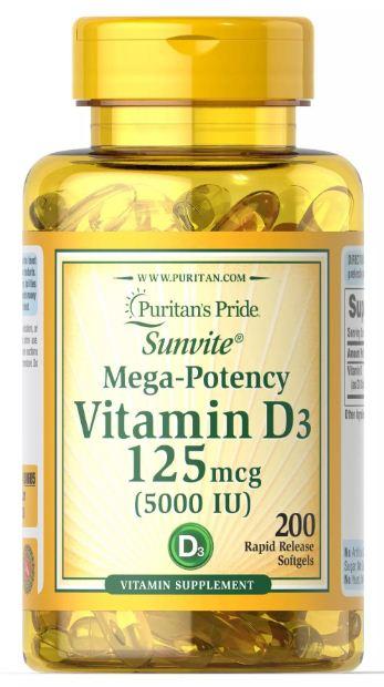 Vitamin D3 125 mcg (5000 IU)