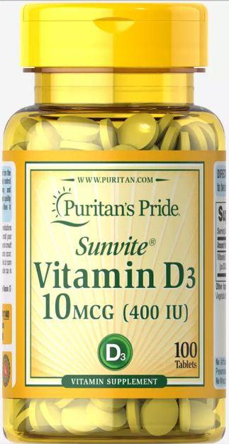 Vitamin D3 10 mcg (400 IU)